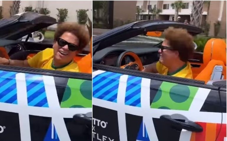 Romero Britto é filmado tentando evitar reboque de carro de luxo nos EUA