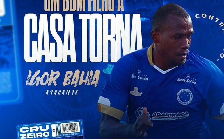 Atacante Igor Bahia está de volta ao Cruzeiro de Arapiraca