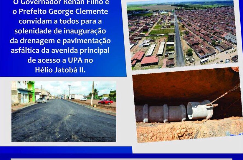 Renan Filho estará em São Miguel nesta quarta para inaugurar obra em avenida