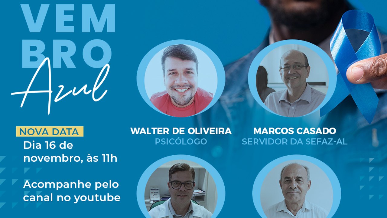 Sefaz prorroga live de incentivo à prevenção ao câncer de próstata para o dia 16 de novembro