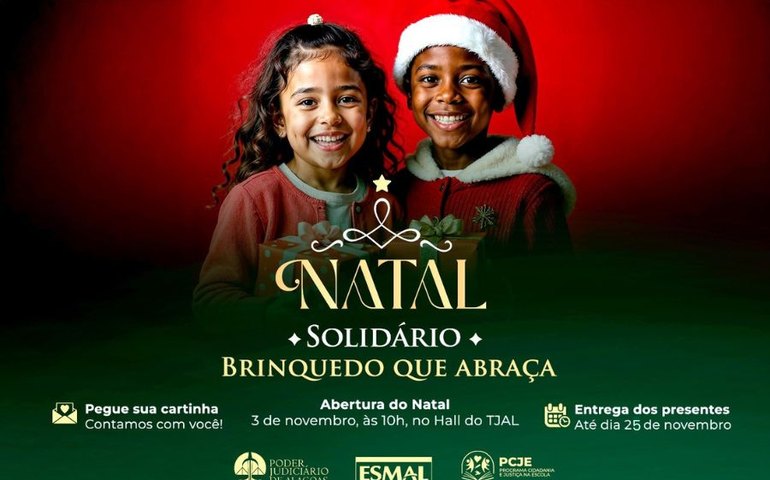 TJAL lança campanha do Natal Solidário nesta segunda (3)