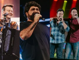 Michel Teló, César Menotti e Fabiano e João Bosco e Vinícius dividem palco no Festival Tempo Bom