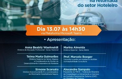 Senac lança programa para apoiar a região Nordeste e Espírito Santo na retomada do setor hoteleiro