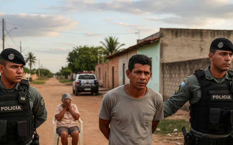 Homem é preso em flagrante suspeito de agredir a própria mãe em Palmeira dos Índios