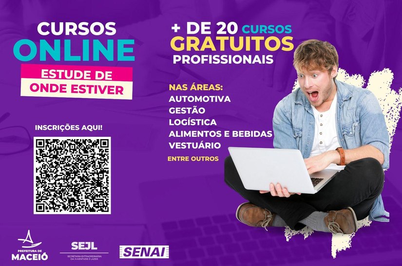 Maceió abre inscrições para mais de 20 cursos gratuitos online