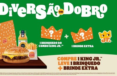 “Diversão em Dobro”: quem compra um Combo King Jr.™, que já vem com brinquedo, leva mais um brinde extra em oferta inédita