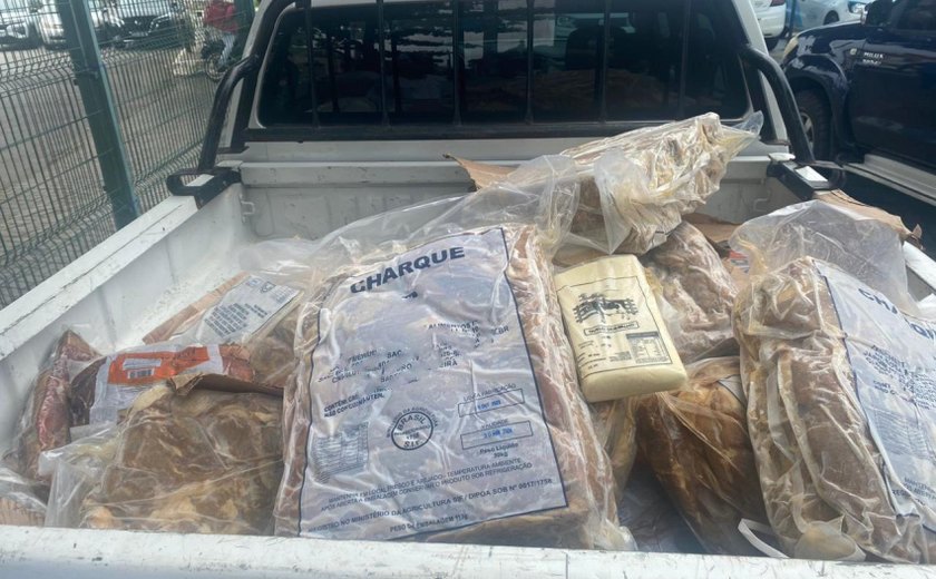 Visa apreende 600 kg de charque estragado em fiscalização em Maceió