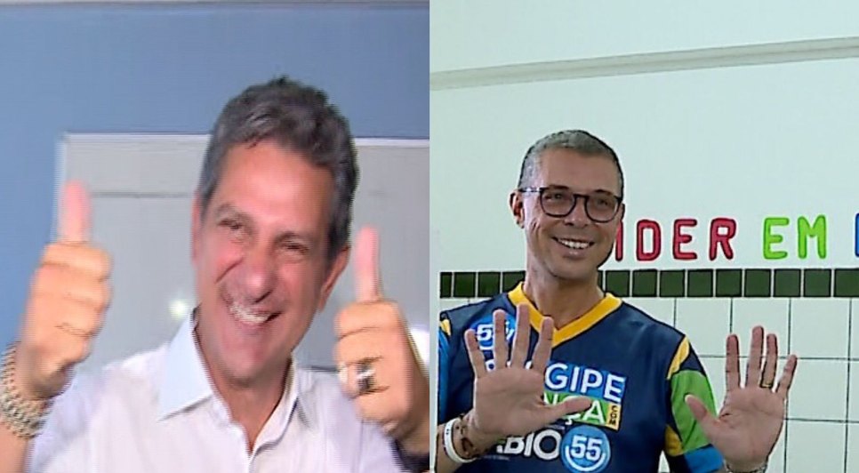 Candidatos ao Governo de Sergipe, Rogério Carvalho (PT) e Fábio Mitidieri (PSD) votam em Aracaju