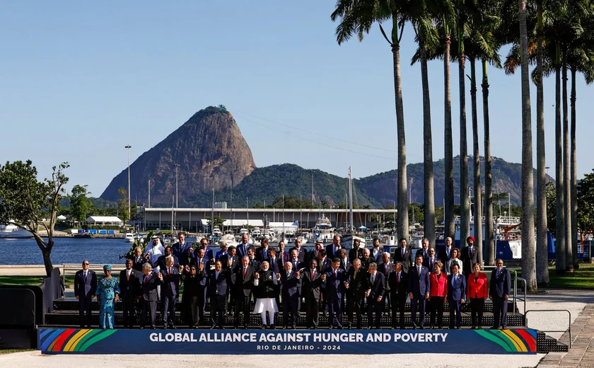 G20: Foto oficial reúne líderes mundiais sem Biden, Meloni e Trudeau