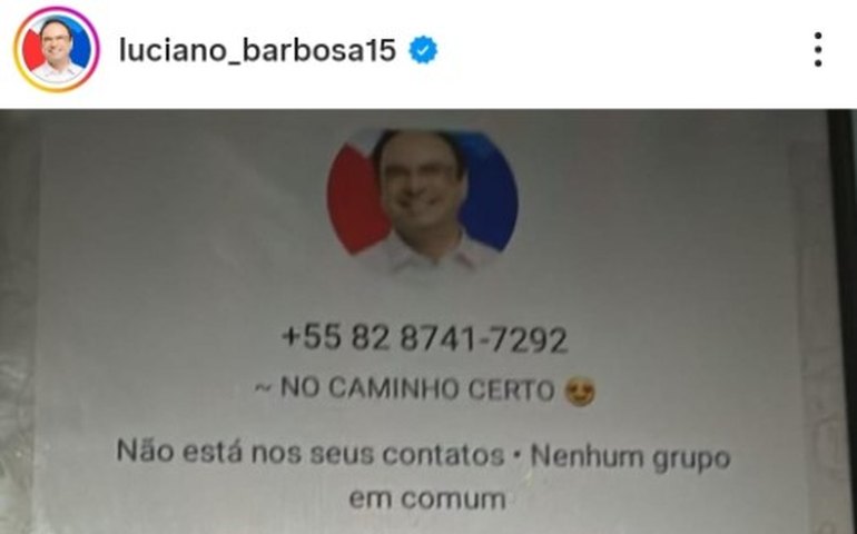 Luciano Barbosa alerta para golpe em seu nome no WhatsApp: “Não sou eu”