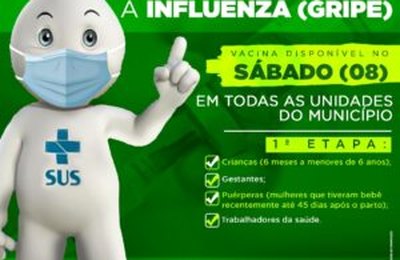 Campanha de Vacinação contra Gripe será realizada neste sábado em Piaçabuçu