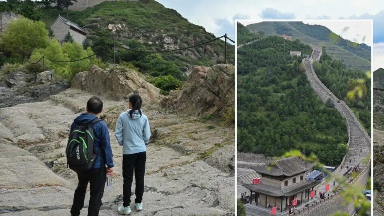 Homens cavam buraco na Muralha da China para criar 'atalho' e causam danos irreversíveis