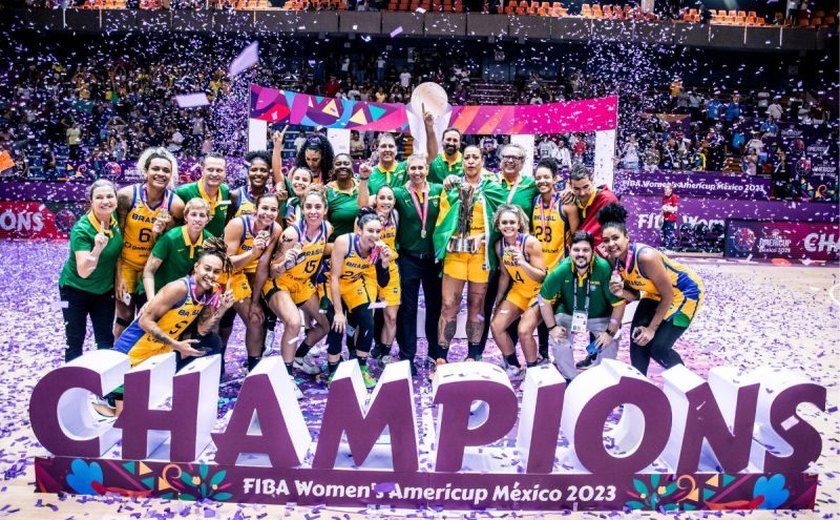 Brasil é campeão da AmeriCup Feminina de Basquete 2023