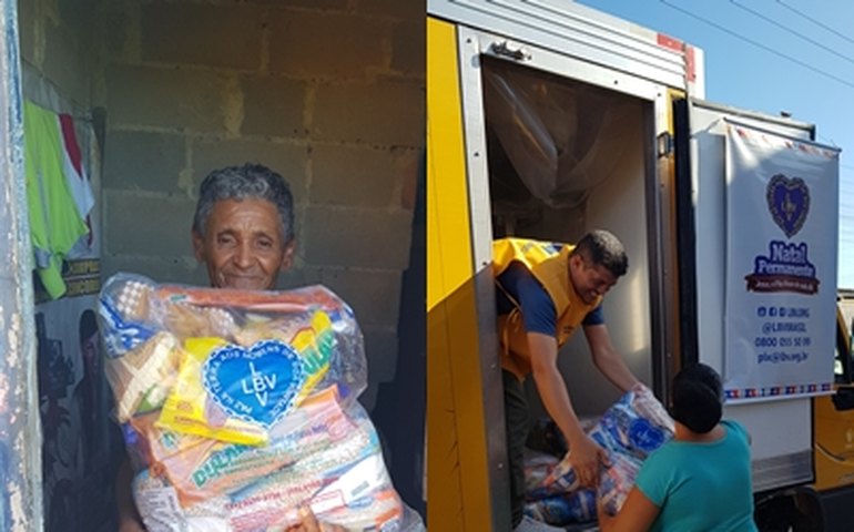 Caravana da Solidariedade do Natal da LBV encerra entregas de cestas de alimentos em Maceió/AL nesta sexta-feira, 16/12