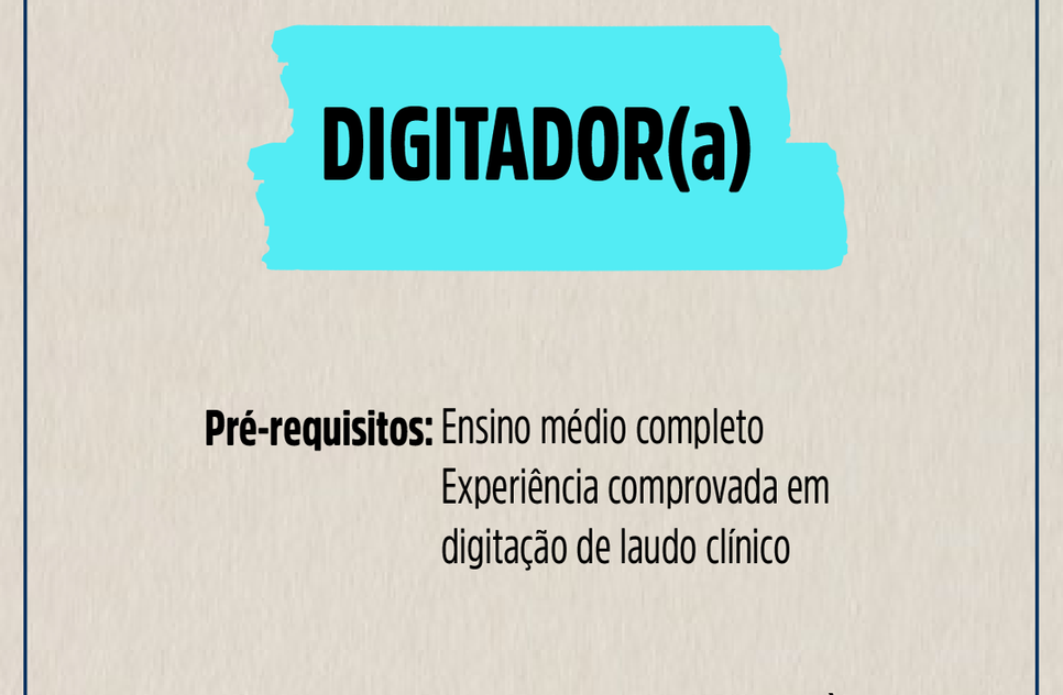 Fundat abre vaga de digitador