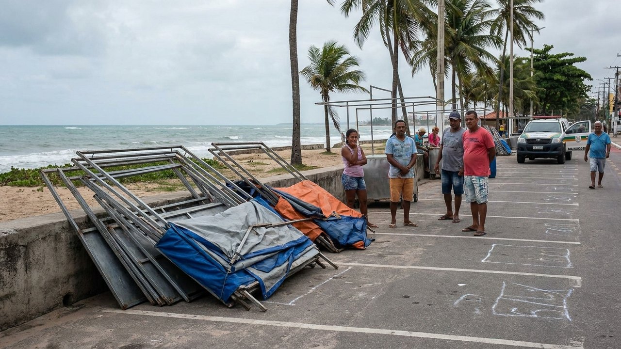 Reordenação promovida pela Prefeitura de Maceió é alvo de críticas após prejudicar ambulantes da orla