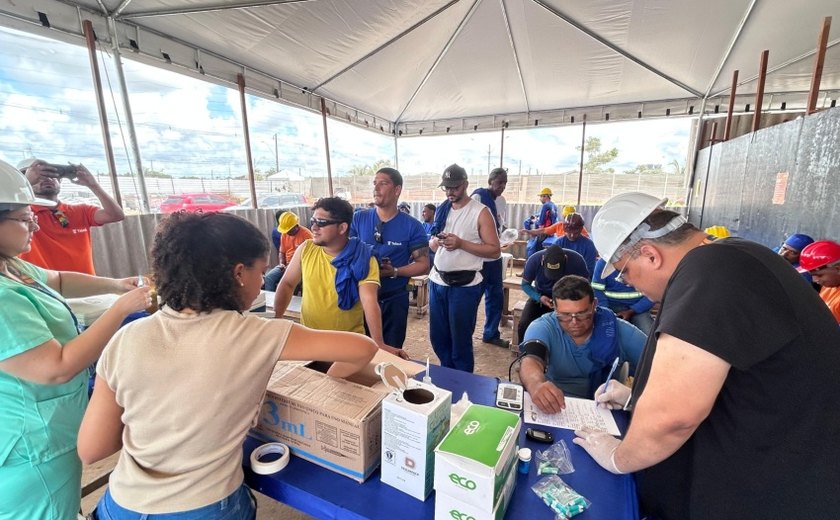 Ação de saúde atende trabalhadores da construção civil no Benedito Bentes