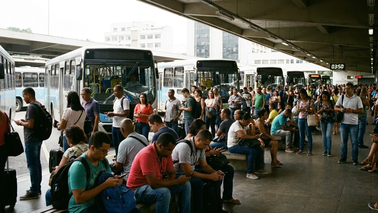 'Desde 3h50 e nada': passageiros relatam dificuldades com greve de ônibus no Rio