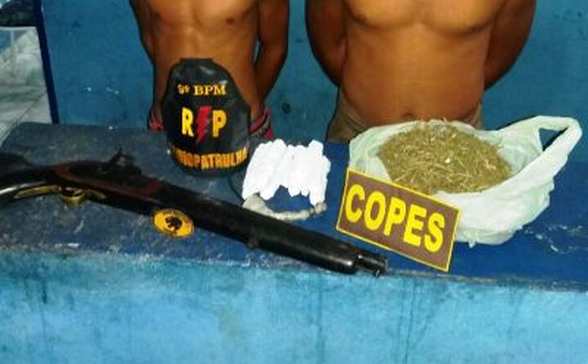 Operação conjunta apreende drogas e arma de fogo em Mata Grande