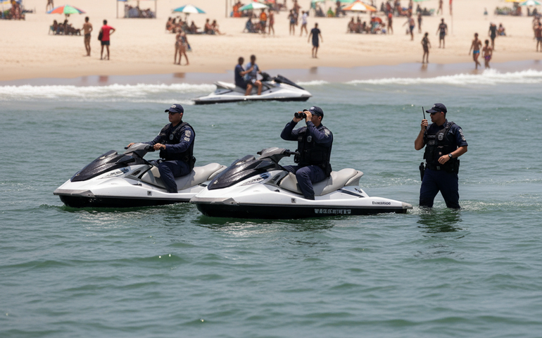 Polícia identifica suspeito de assalto com jet ski contra casal em praia de São Vicente