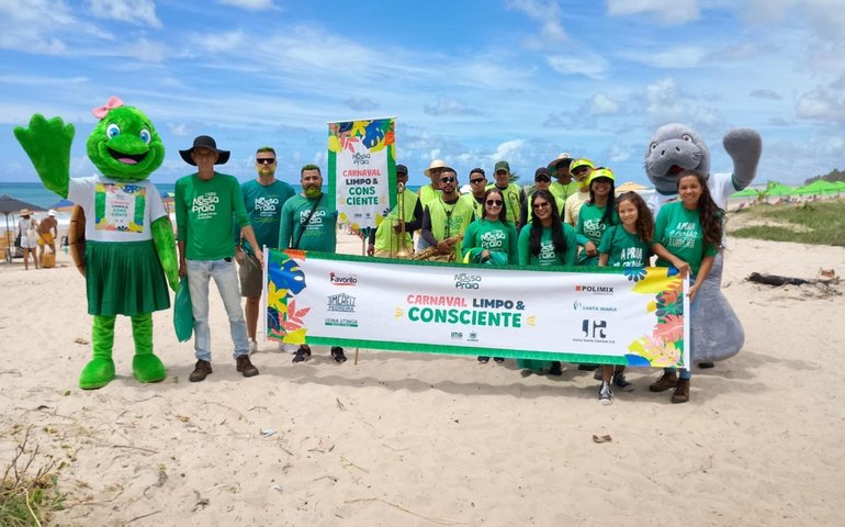 Projeto Nossa Praia promove Carnaval limpo e consciente na praia do Francês