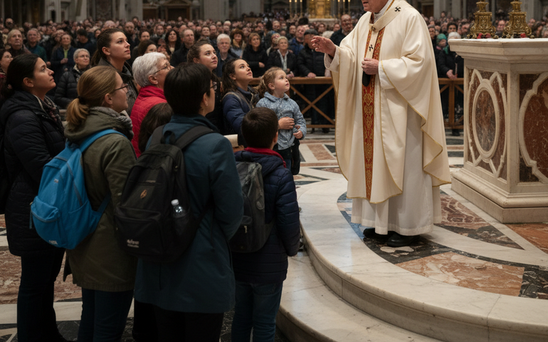 Em sua 1ª Missa do Galo, Papa Leão XIV defende pobres, estrangeiros e crianças