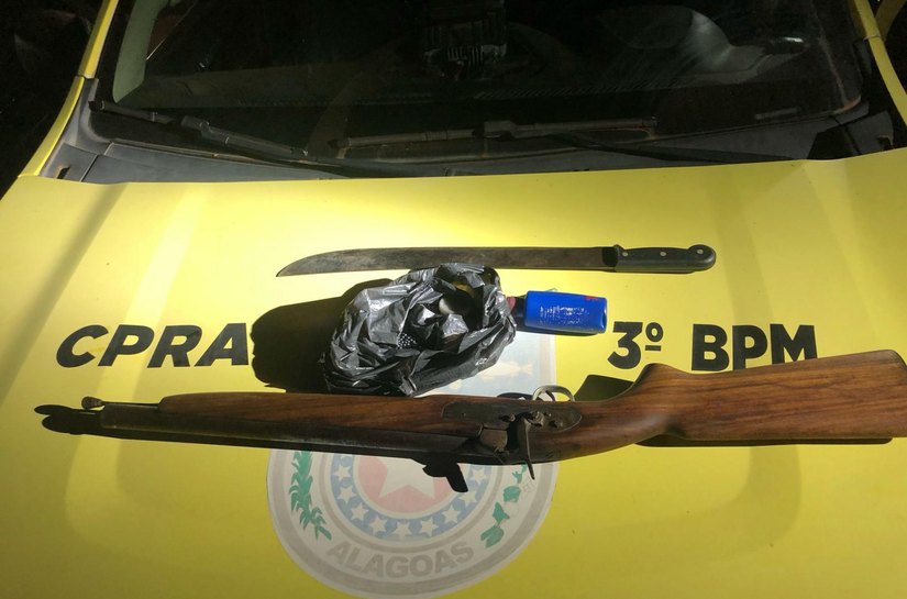PM apreende 29 armas de fogo e 14 kg de drogas na última semana em Alagoas