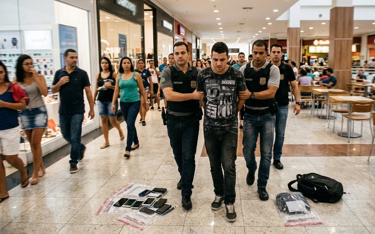 Homem é preso em Bangu ao vender celulares roubados em shopping