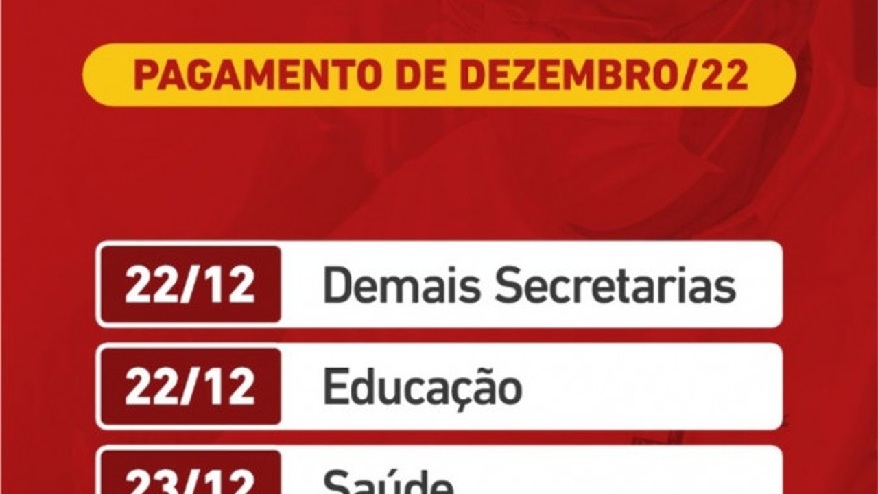Salário de dezembro dos servidores da Prefeitura de Penedo será pago antes do Natal