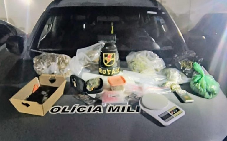 PM apreende dois quilos de drogas após ações de combate ao tráfico em Jacarecica