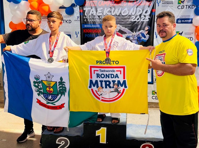 Atletas do Ronda Mirim conquistam medalhas no Campeonato Alagoano de Taekwondo 2025
