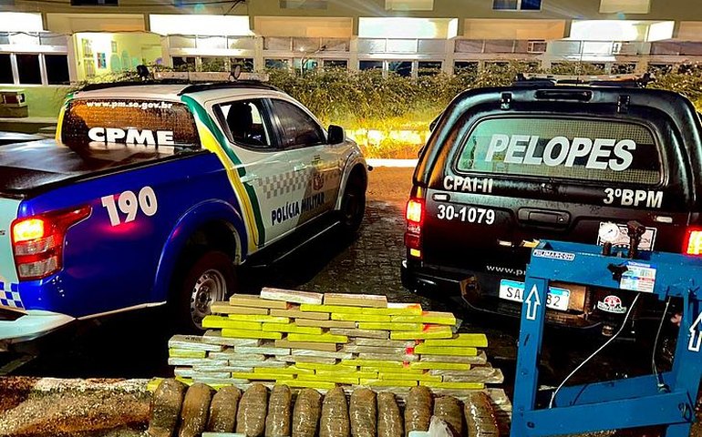 Operação conjunta entre policias de Alagoas e Sergipe apreendeu 157 kg de drogas