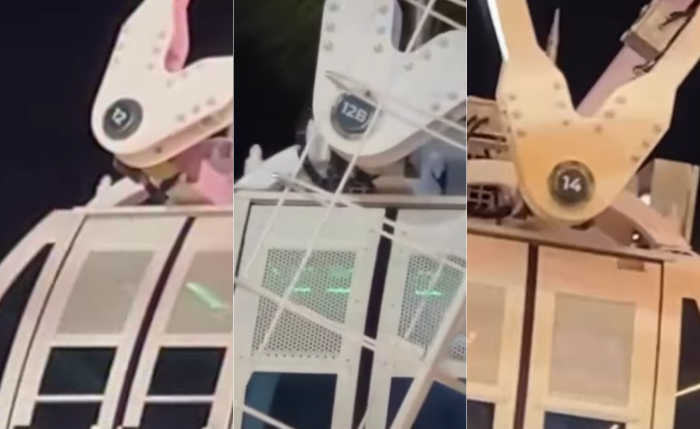 Roda-gigante instalada na orla da Pajuçara, em Maceió, tem cabines numeradas, mas o número 13 foi pulado