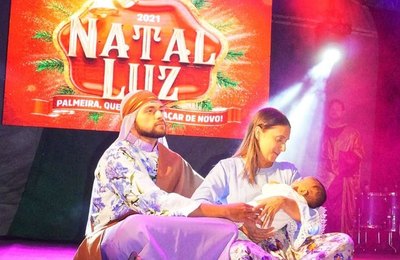 Apresentações religiosas marcam sábado do Natal Luz de Palmeira