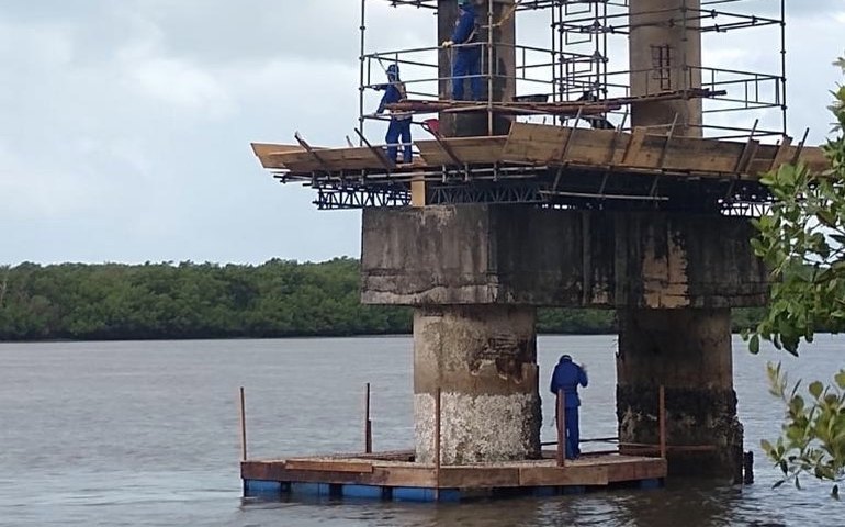 Governo inicia recuperação estrutural da ponte da Ponte do Gunga