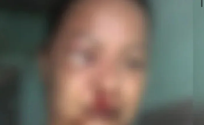 Imagem borrada da cunhada espancada pelo empresário que foi morto em seguida Imagem borrada da cunhada espancada pelo empresário que foi morto em seguida