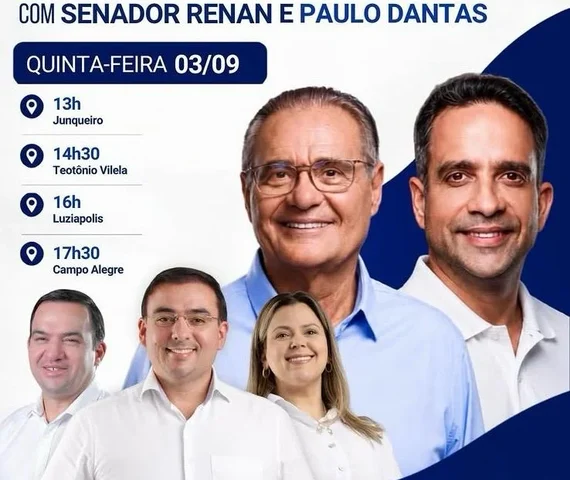 Senador Renan participa de caravana pelo Agreste na quinta (3) e reforça compromisso com a região