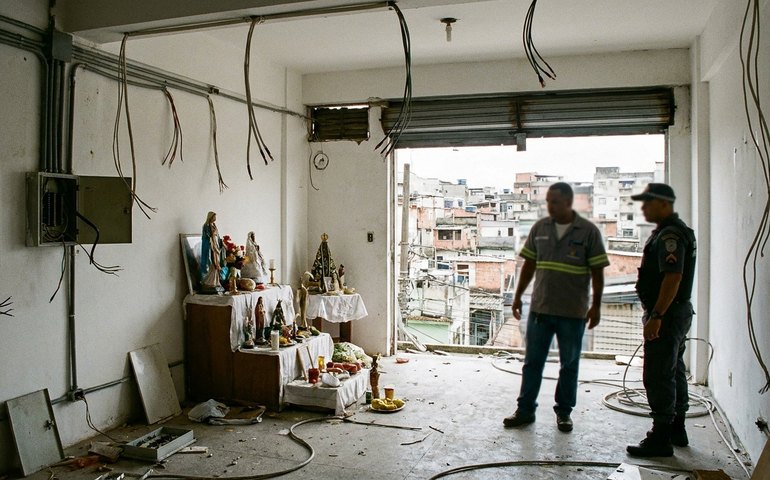 Criminosos invadem terreiro de umbanda na Tijuca e roubam todos os fios