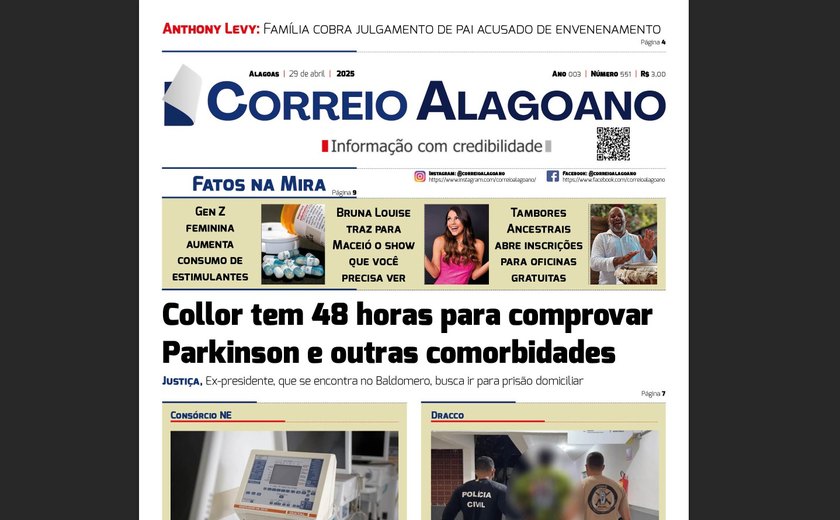 Collor tem 48 horas para comprovar Parkinson e outras comorbidades