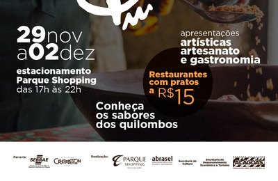 Tradições quilombolas serão celebradas em festival no Parque Shopping