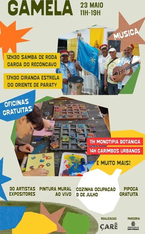 Feira da Gamela chega à 2ª edição no Instituto Çarê com programação gratuita na Virada Cultural