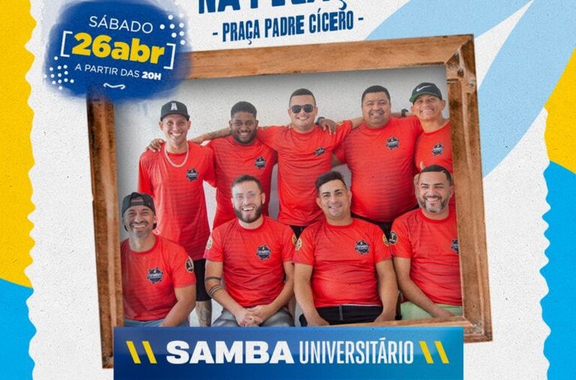 Música na Praça deste sábado (26) traz quadrilha, teatro e samba em Paripueira