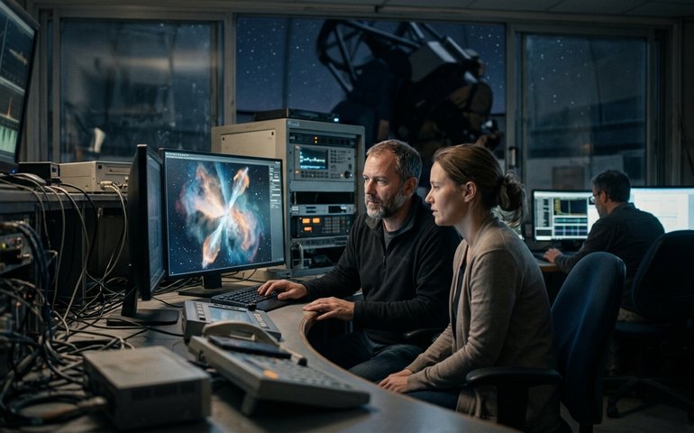 Astrônomos medem jatos de buraco negro e revelam energia capaz de moldar galáxias