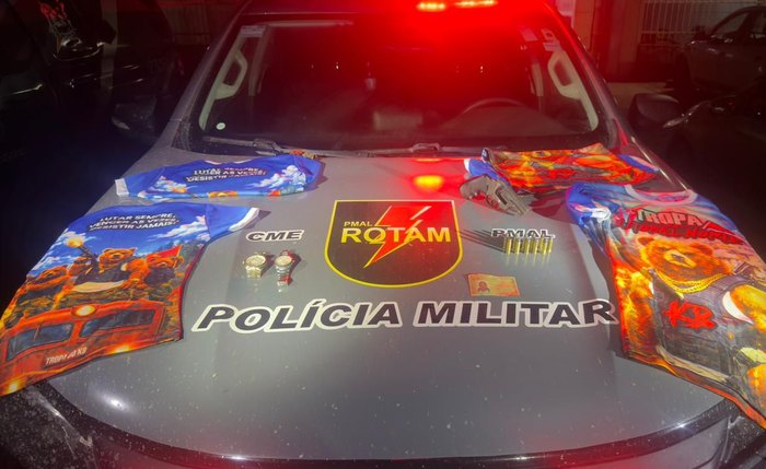 Rotam apreende arma, munições e material ligado a facção em São Miguel dos Milagres