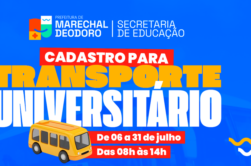 Prefeitura de Marechal abre cadastro para transporte universitário e técnico no 2º semestre de 2026