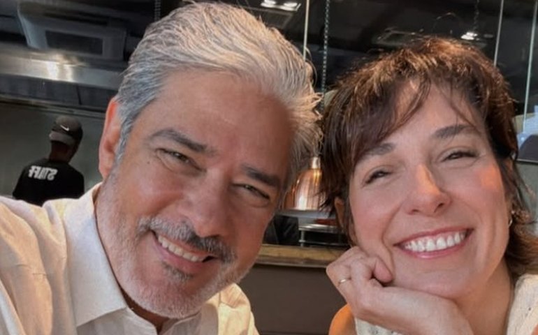 Mulher de William Bonner mostra bastidores da saída do jornalista para último dia no 'Jornal Nacional'