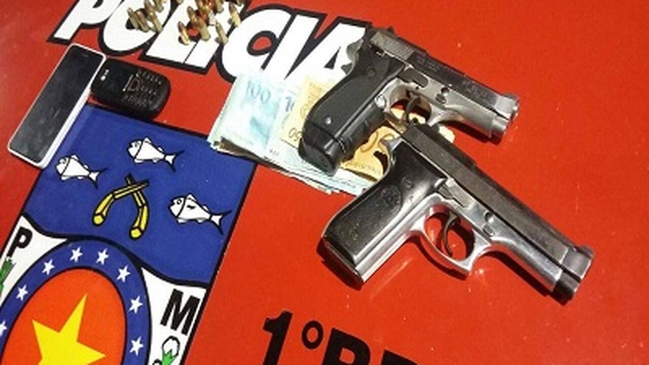 PM aprende arma de fogo no Trapiche
