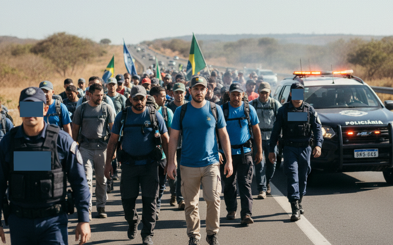 PRF notifica gabinete de Nikolas sobre riscos em caminhada na BR-040