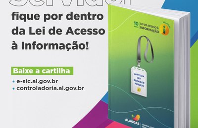 CGE lança cartilha para orientar servidores públicos de Alagoas sobre a Lei de Acesso à Informação