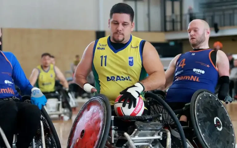 Brasil fica perto de vaga paralímpica no rúgbi em cadeira de rodas